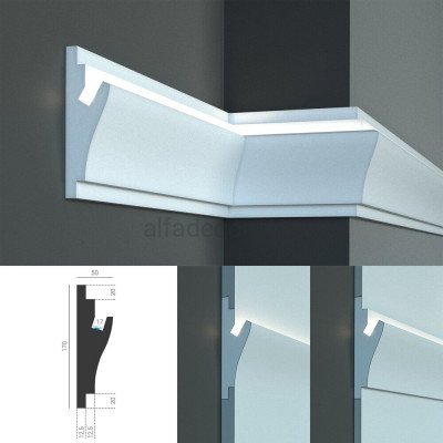 Карниз для прихованого LED освітлення KD 403 (1.15м) Tesori купити в Одесі