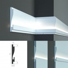 Карниз для прихованого LED освітлення KD 404 (1.15м) Tesori Карниз для прихованого LED освітлення KD 404 (1.15м) Tesori