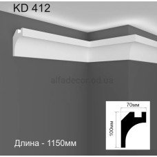 Карниз для прихованого LED освітлення KD 412 (1.15м) Tesori Карниз для прихованого LED освітлення KD 412 (1.15м) Tesori